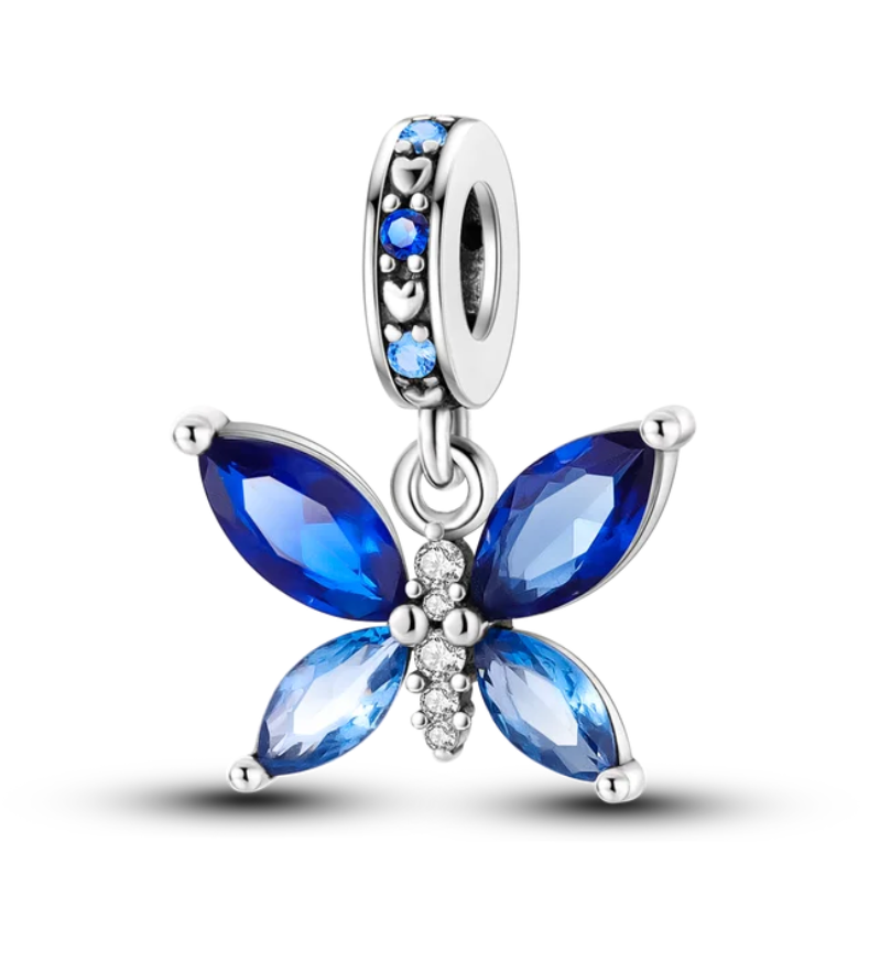 Charm Colgante Mariposa Azul