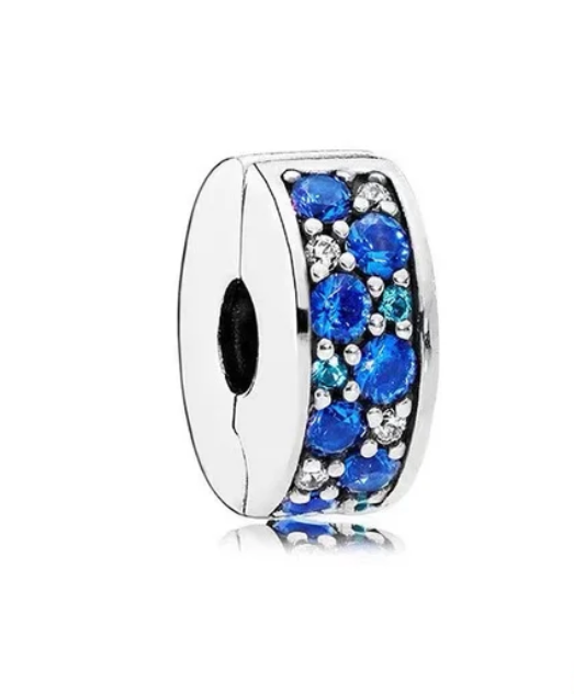 Charm de Clip Pavé Azul Oscuro