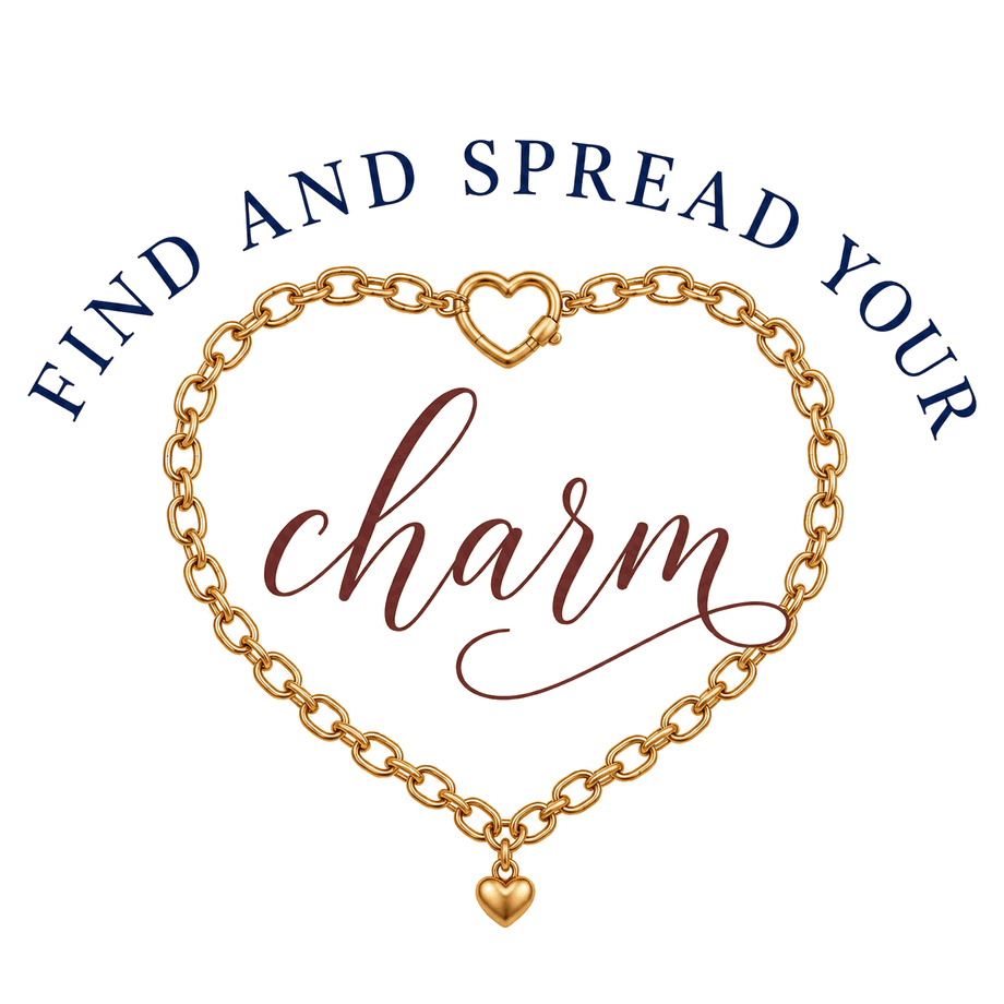 Find and Spread Your Charm — a heart-shaped gold charm bracelet